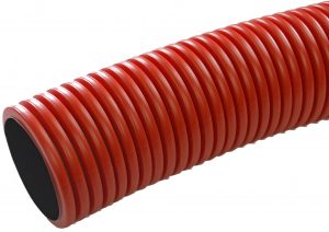 Труба гофрированная двустенная ПЭ гибкая тип 450 (SN14) с/з красная 
